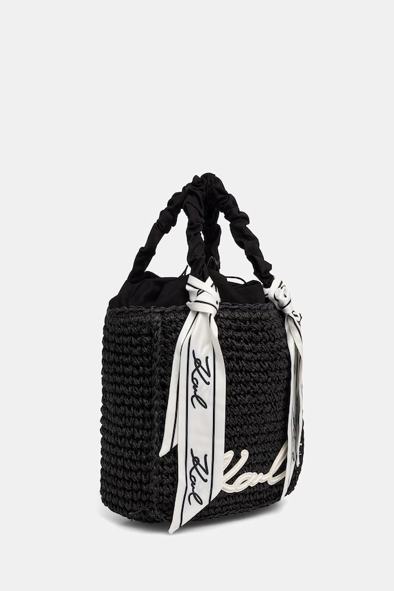 Karl Lagerfeld coș pentru femei împletit K/SIGNATURE B2W46073 negru SS26