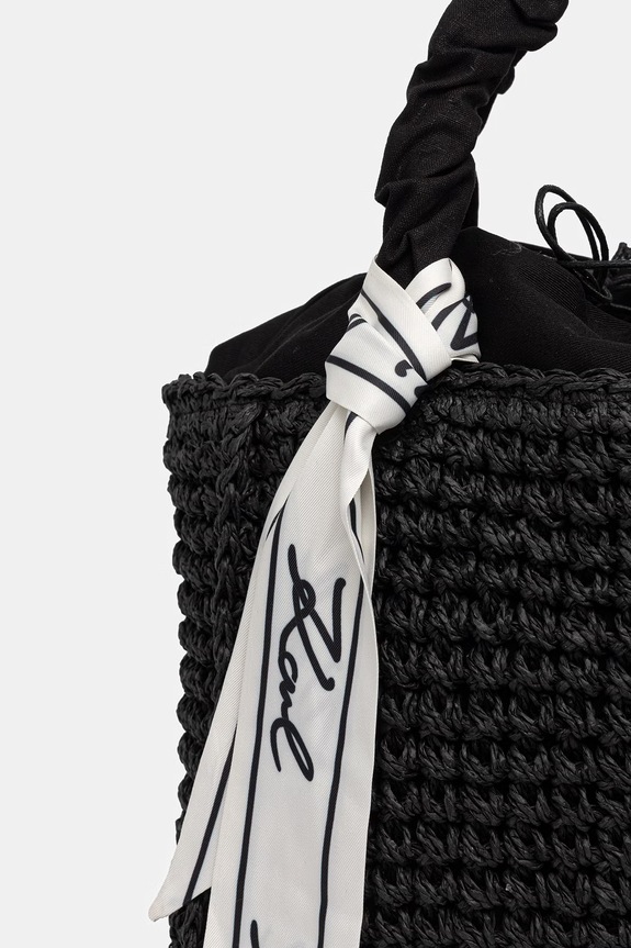 Karl Lagerfeld coș pentru femei împletit K/SIGNATURE negru B2W46073
