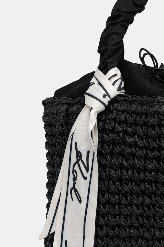 Karl Lagerfeld coș pentru femei împletit K/SIGNATURE negru B2W46073