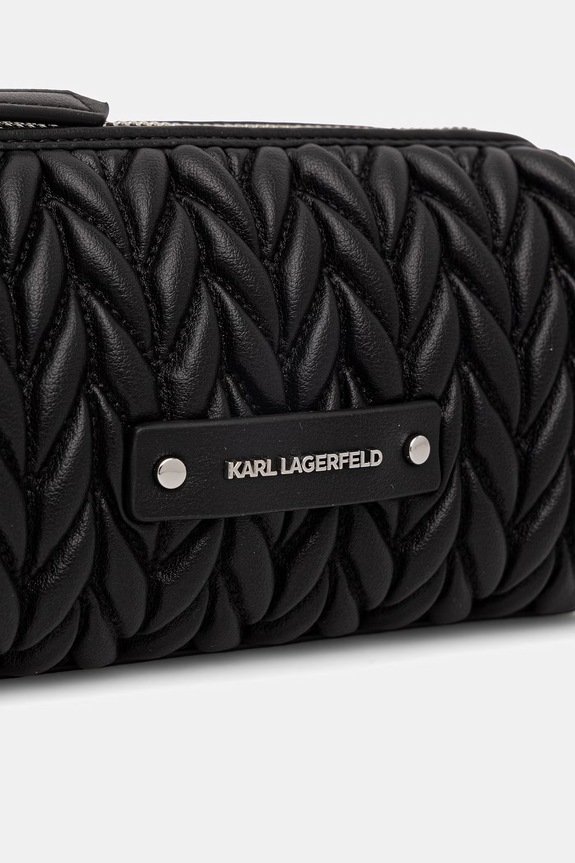 Karl Lagerfeld torebka damska z imitacji skóry K/WEAVE czarny B2W30279