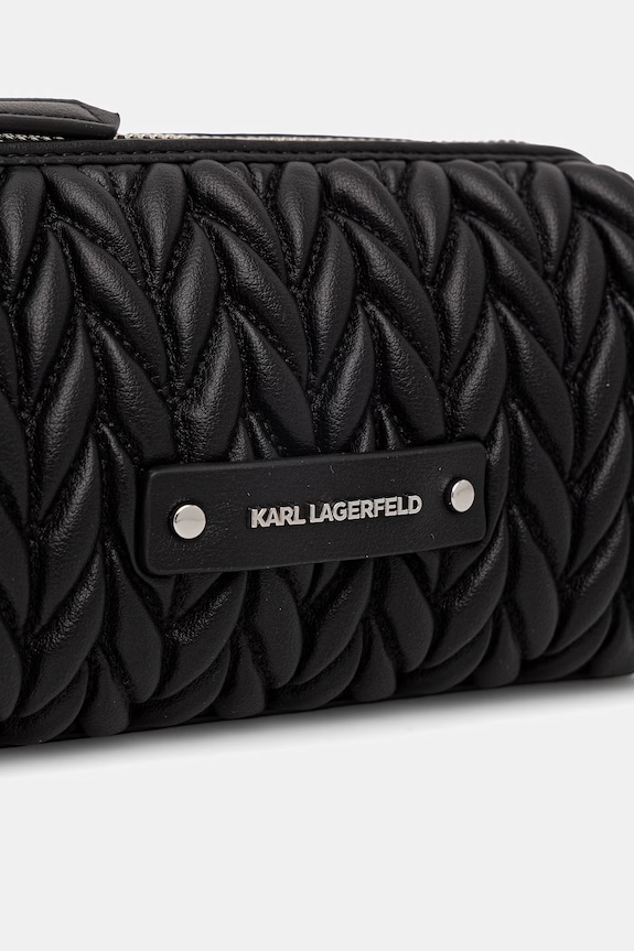 Karl Lagerfeld torebka damska z imitacji skóry K/WEAVE czarny B2W30279