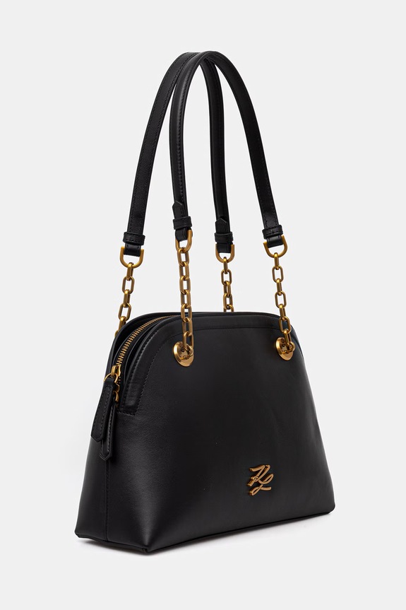 Karl Lagerfeld torebka damska skórzana K/AUTOGRAPH B2W30038 czarny SS26