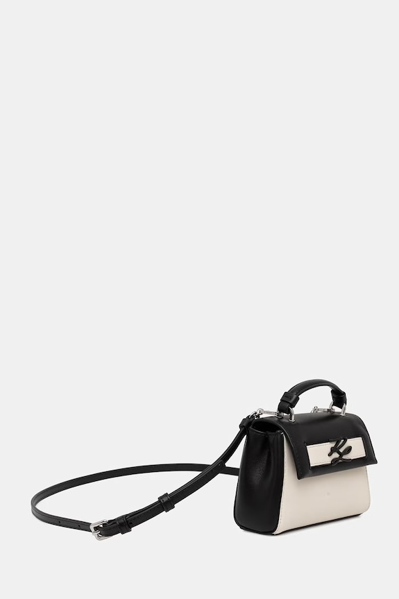Karl Lagerfeld keresztpántos táska női bőr K/AUTOGRAPH B2W30271 bézs SS26