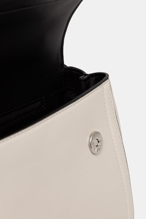 Karl Lagerfeld dámska kožená bagetová kabelka K/AUTOGRAPH biela B2W30237
