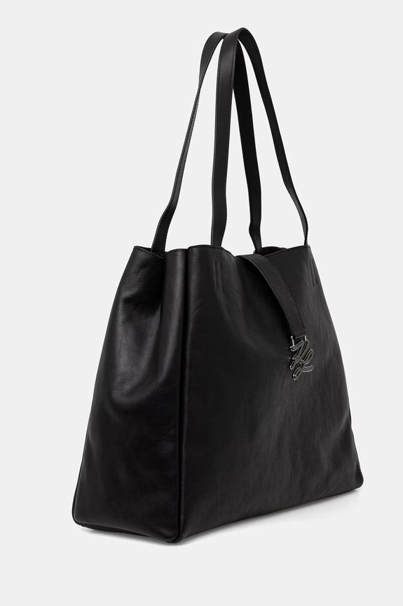 Karl Lagerfeld shopper γυναικεία δέρμα K/AUTOGRAPH B2W30258 μαύρο SS26