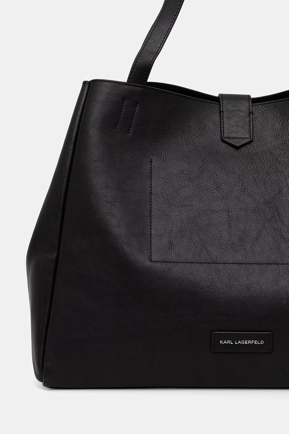 Αξεσουάρ Karl Lagerfeld shopper γυναικεία δέρμα K/AUTOGRAPH B2W30258 μαύρο