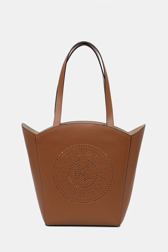 Karl Lagerfeld geantă shopper pentru femei, din piele K/CIRCLE maro B2W30013