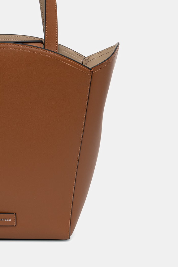 Accesorii Karl Lagerfeld geantă shopper pentru femei, din piele K/CIRCLE B2W30013 maro