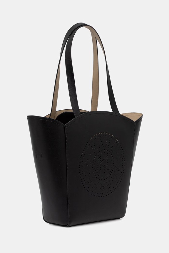 Karl Lagerfeld torebka shopper damska skórzana K/CIRCLE B2W30013 czarny SS26