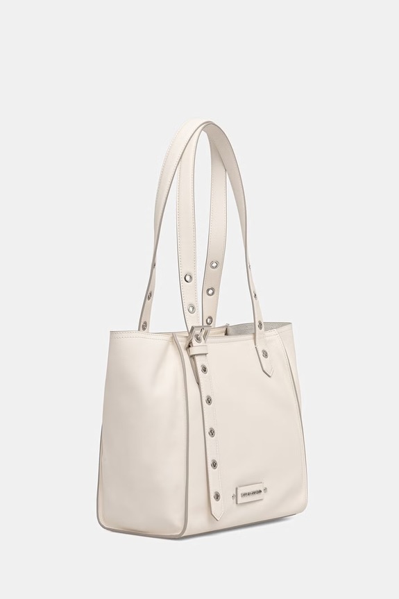 Karl Lagerfeld tote bag de damă din piele K/EYELETS B2W30085 bej SS26