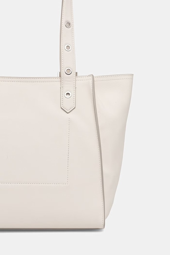 Accesorii Karl Lagerfeld tote bag de damă din piele K/EYELETS B2W30085 bej