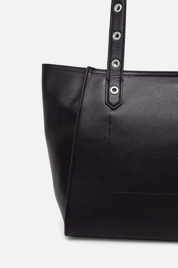Accesorii Karl Lagerfeld Geantă tote de damă din piele K/EYELETS B2W30085 negru