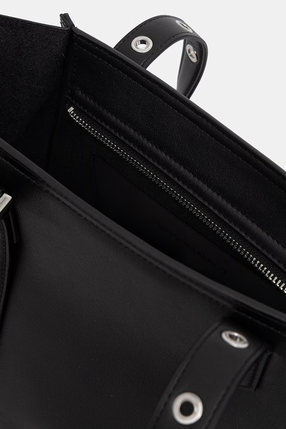 Karl Lagerfeld Geantă tote de damă din piele K/EYELETS B2W30085 negru