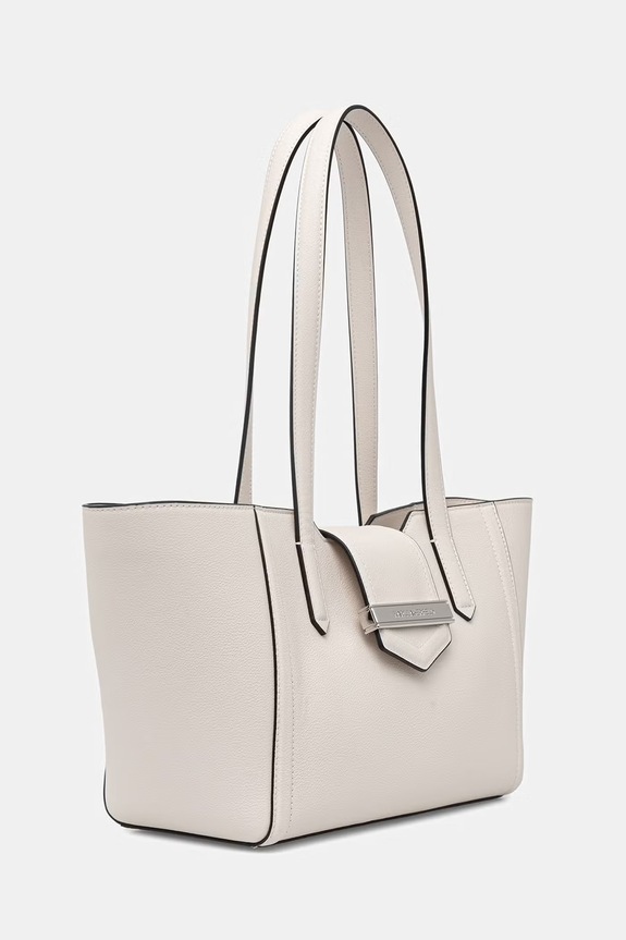 Dámska kožená kabelka typu baguette Karl Lagerfeld K/NOVA B2W30108 biela SS26