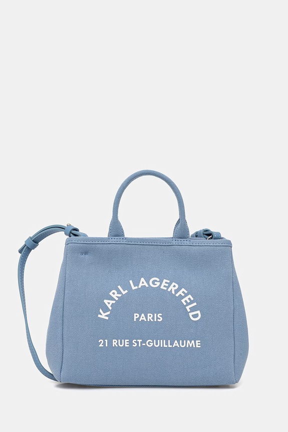 Karl Lagerfeld crossbody torba za žene pamučna K/RSG CONV. plava B2W50003