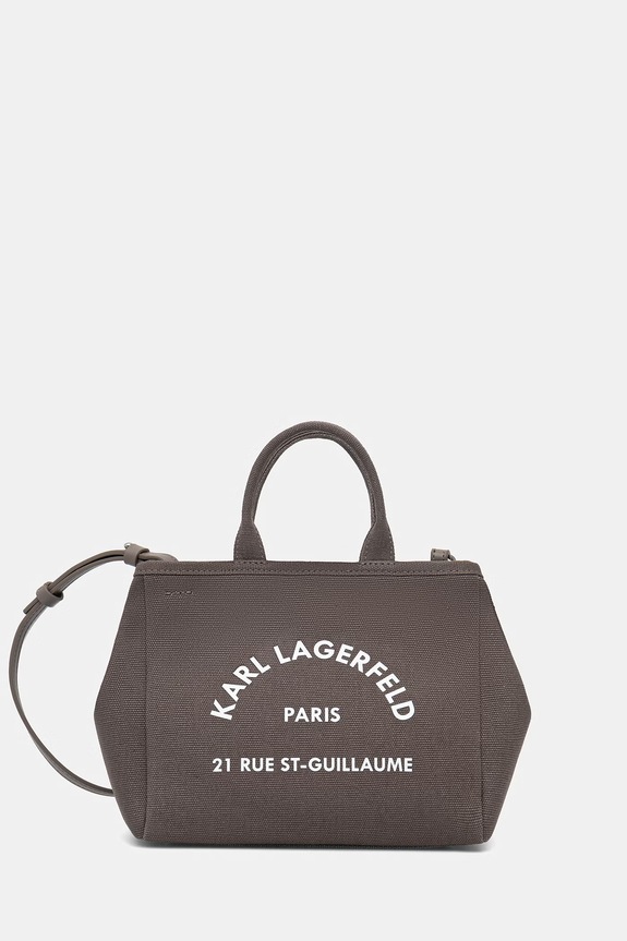 Karl Lagerfeld torebka crossbody damska bawełniana K/RSG CONV. brązowy B2W50003