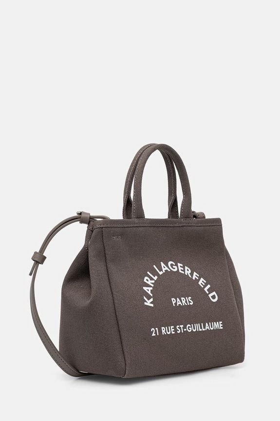 Karl Lagerfeld torebka crossbody damska bawełniana K/RSG CONV. B2W50003 brązowy SS26