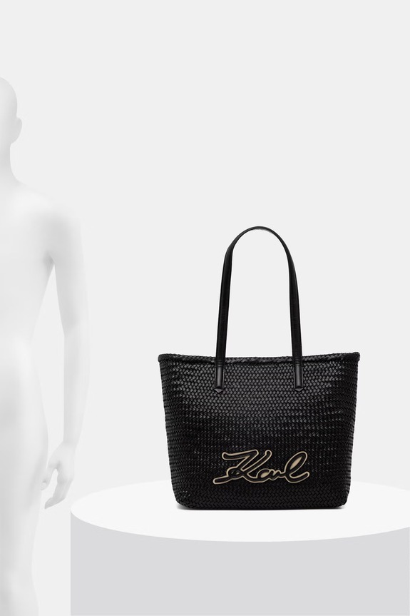 Karl Lagerfeld shopper γυναικεία δερμάτινη K/SIGNATURE B2W30205