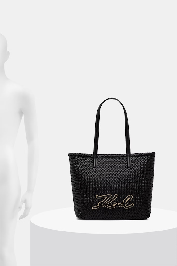 Karl Lagerfeld shopper γυναικεία δερμάτινη K/SIGNATURE B2W30205