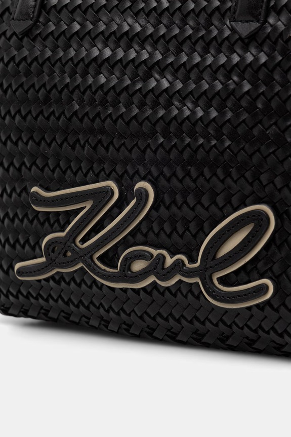 Karl Lagerfeld Tote γυναικεία δερμάτινη K/SIGNATURE μαύρο B2W30206