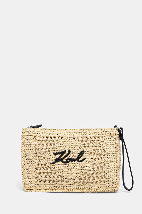 Karl Lagerfeld kozmetická taška dámska K/SIGNATURE béžová B2W46076