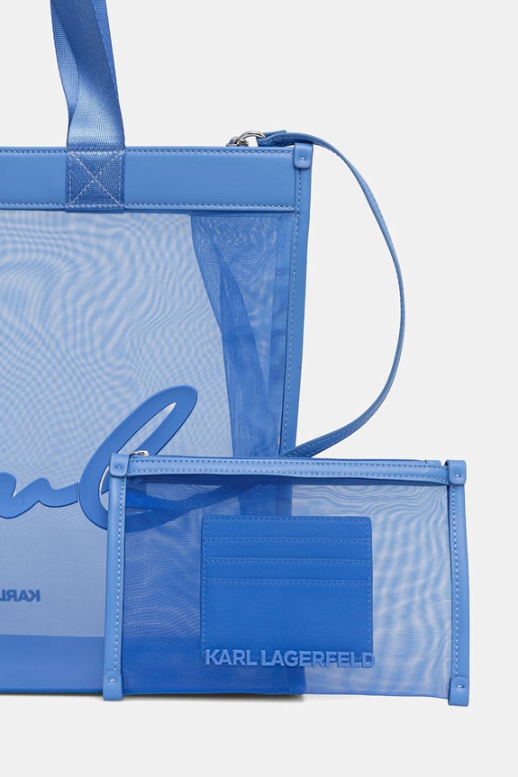 Karl Lagerfeld tote γυναικεία K/SIGNATURE μπλε B2W46070
