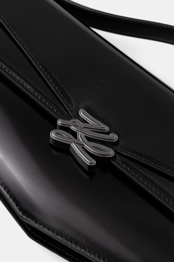 Karl Lagerfeld geantă crossbody pentru femei, din piele Karl Lagerfeld Studio negru B2W30251