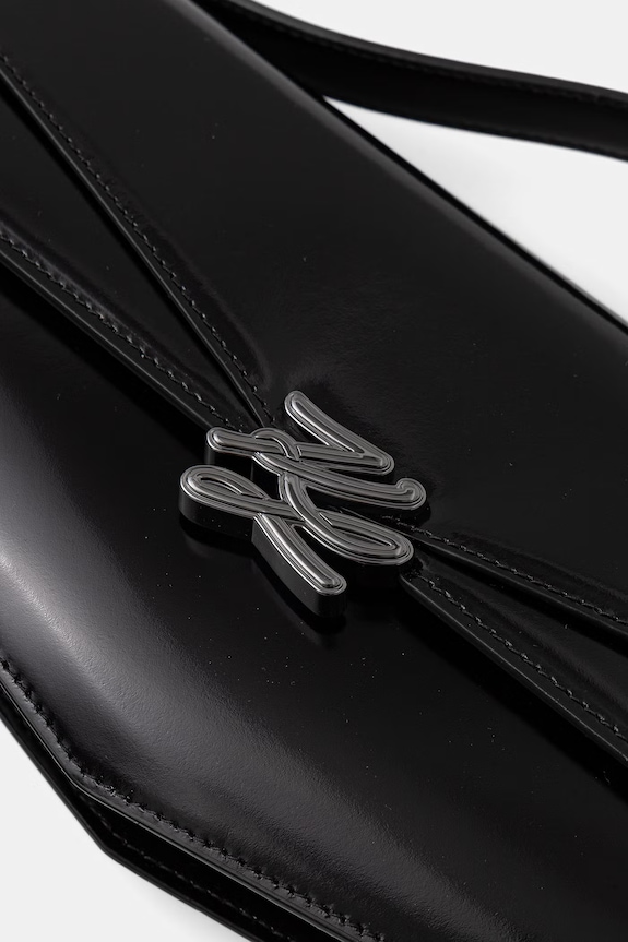 Karl Lagerfeld geantă crossbody pentru femei, din piele Karl Lagerfeld Studio negru B2W30251