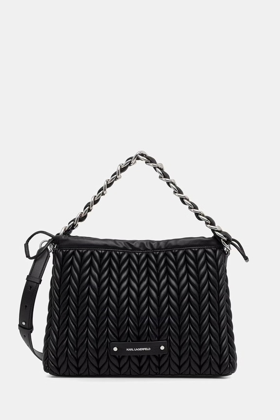 Karl Lagerfeld geantă cu imitație de piele K/WEAVE negru B2W30033