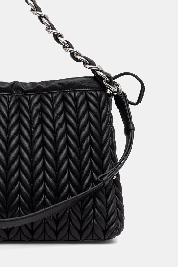 Accesorii Karl Lagerfeld geantă cu imitație de piele K/WEAVE B2W30033 negru