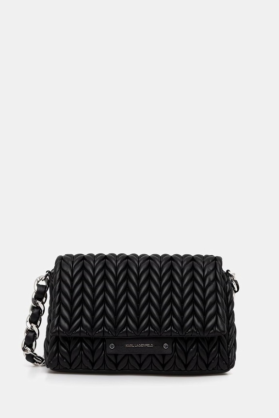 Karl Lagerfeld torebka damska z imitacji skóry K/WEAVE czarny B2W30229
