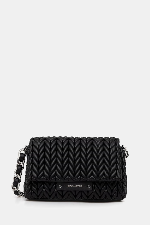 Karl Lagerfeld torebka damska z imitacji skóry K/WEAVE czarny B2W30229
