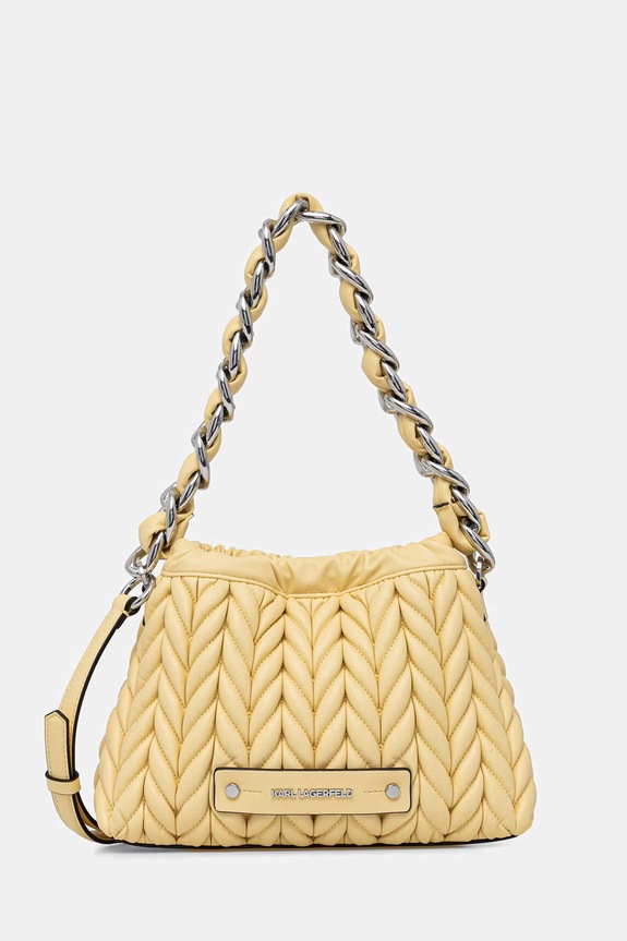 Karl Lagerfeld Torba za žene od imitacije kože K/WEAVE zlatna B2W30035