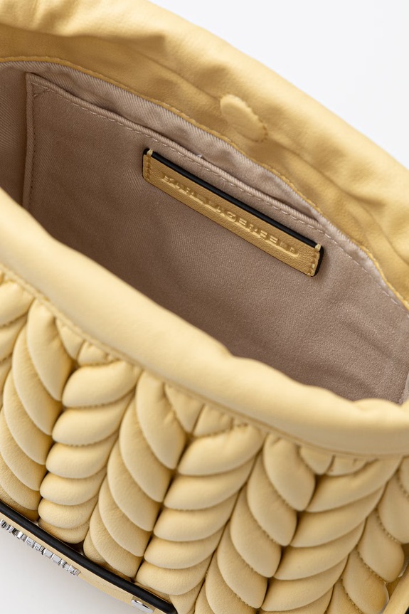 Karl Lagerfeld Torba za žene od imitacije kože K/WEAVE zlatna B2W30035