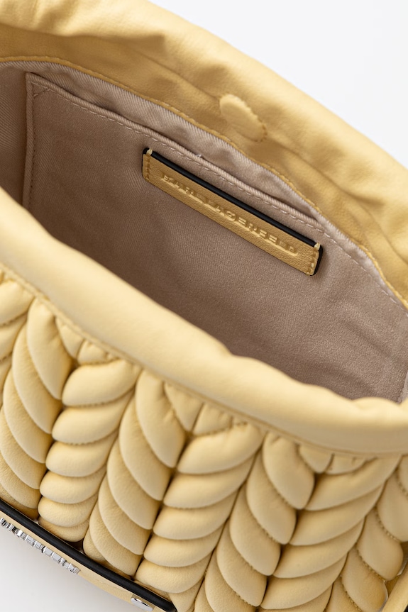 Karl Lagerfeld Torba za žene od imitacije kože K/WEAVE zlatna B2W30035