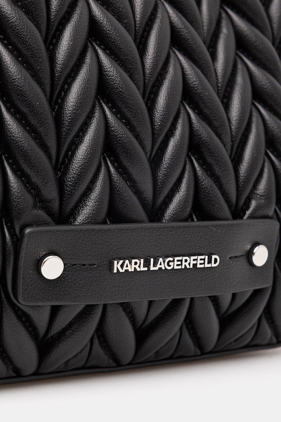 Karl Lagerfeld torebka damska z imitacji skóry K/WEAVE czarny B2W30035