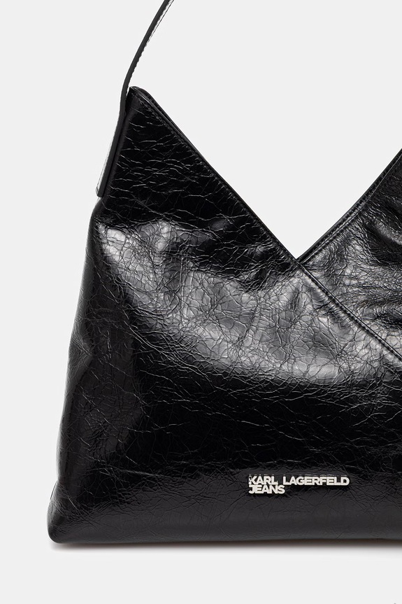 Karl Lagerfeld Jeans torebka skórzana czarny B1W30187