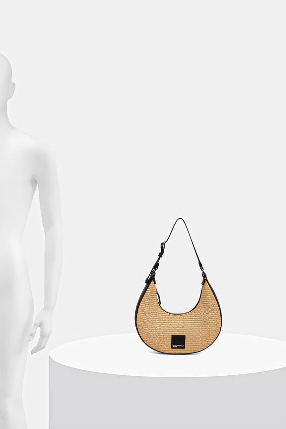 Karl Lagerfeld Jeans torebka rogal damska pleciona B2W30120