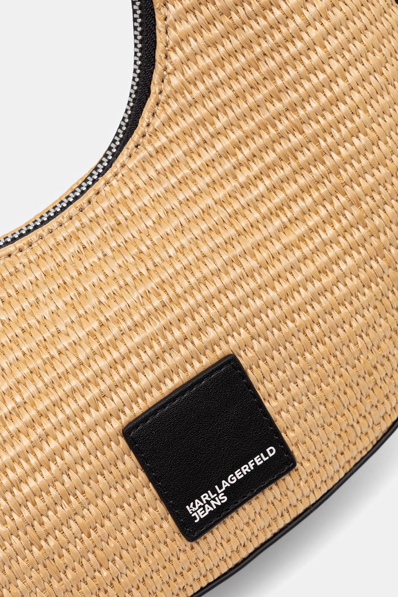 Karl Lagerfeld Jeans torebka rogal damska pleciona beżowy B2W30120