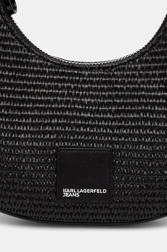 Karl Lagerfeld Jeans torebka rogal damska pleciona czarny B2W30120