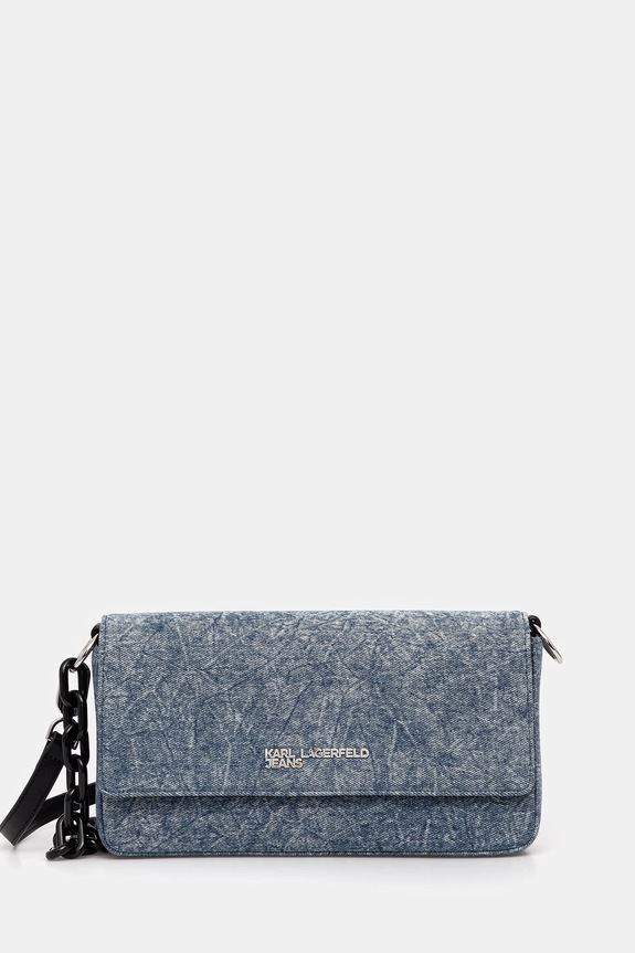 Traper torba Karl Lagerfeld Jeans natpis plava B2W30122