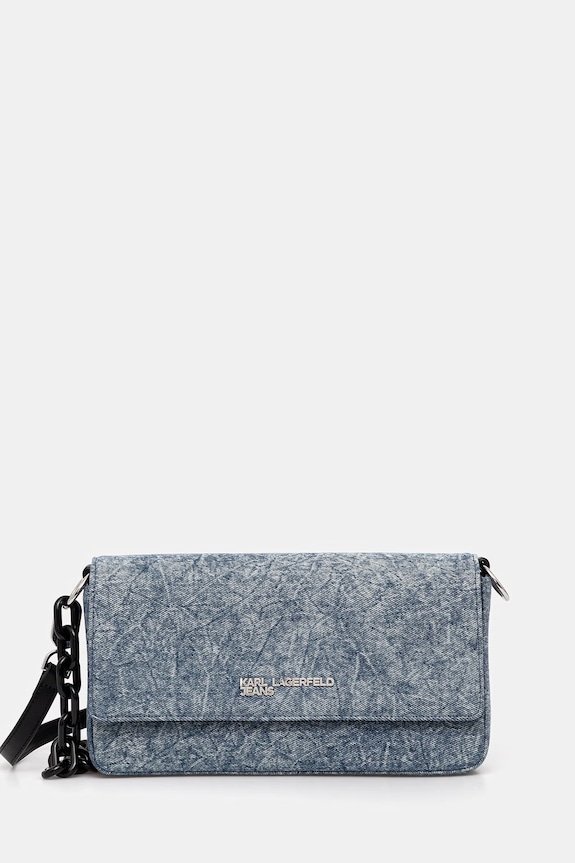 Traper torba Karl Lagerfeld Jeans natpis plava B2W30122