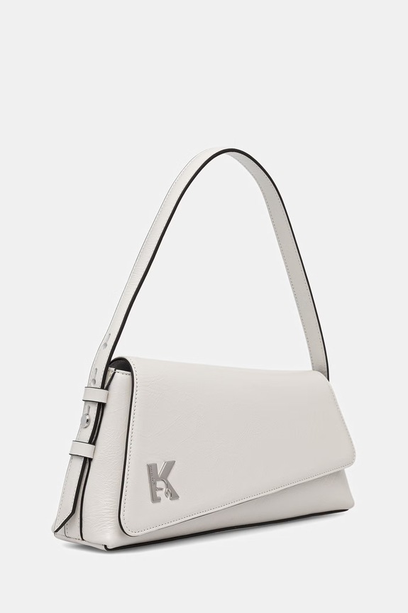 Kožna torba Karl Lagerfeld Jeans B2W30130 bijela SS26