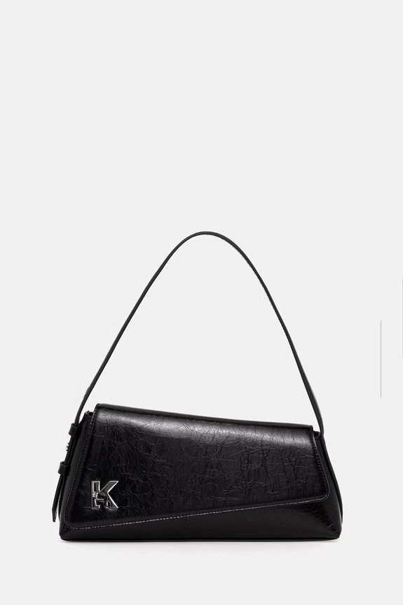 Karl Lagerfeld Jeans torebka skórzana skóra licowa czarny B2W30130