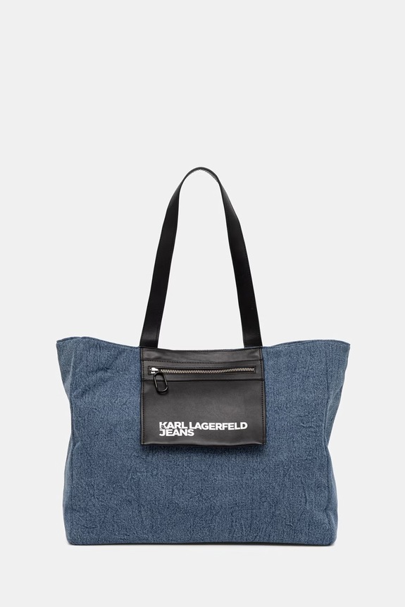 Traper torba Karl Lagerfeld Jeans bez remena plava B2W50045