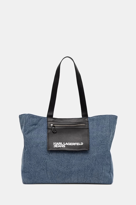 Traper torba Karl Lagerfeld Jeans bez remena plava B2W50045