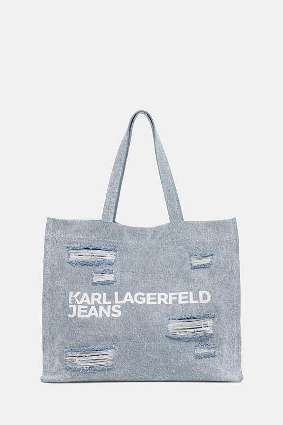 Traper torba Karl Lagerfeld Jeans odgovara formatu A4 plava B2W50081