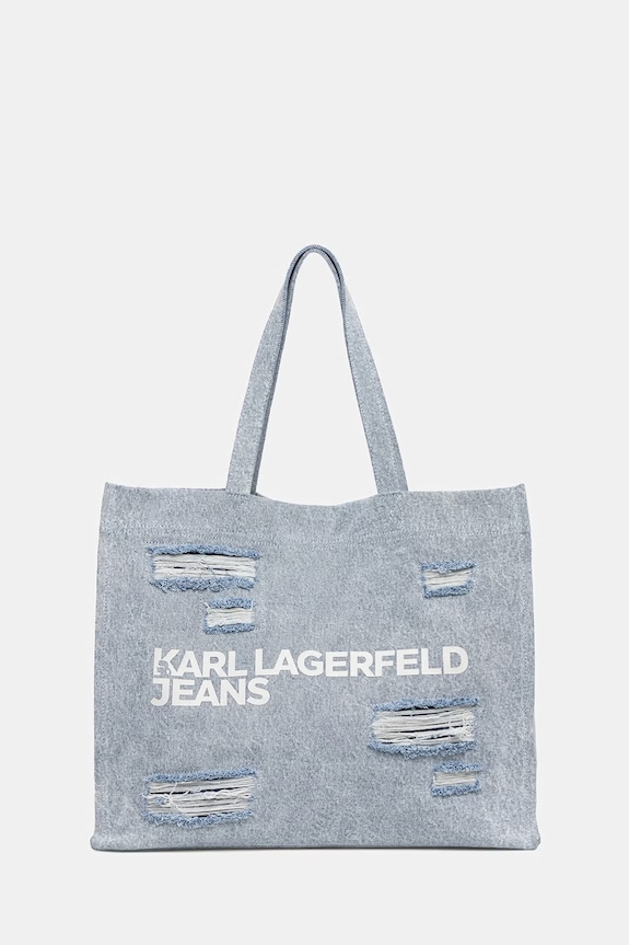 Traper torba Karl Lagerfeld Jeans odgovara formatu A4 plava B2W50081