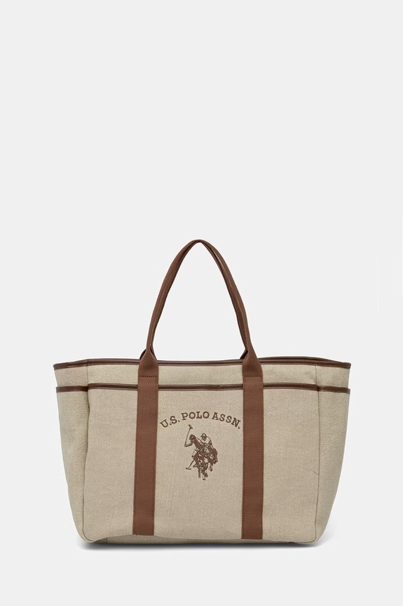 U.S. Polo Assn. torebka shopper damska POOL SIDE beżowy BEU1P8630WC2