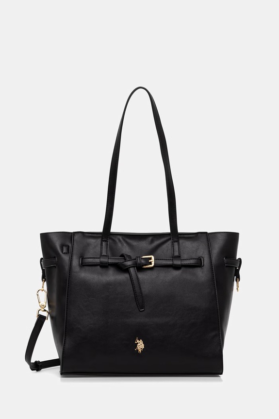 U.S. Polo Assn. χιαστί γυναικεία δερμάτινη GUILDFORD μαύρο BEU2G9067WVP